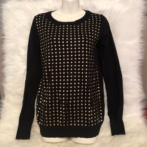 Black with Gold studs sweater